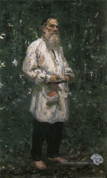 leo tolstoy aux pieds nus 1891 Ilya Repin Peinture à l'huile